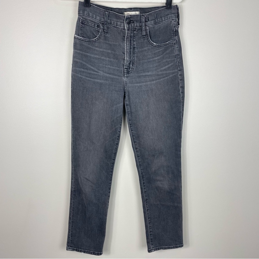 Madewell Jeans Women 25 The Perfect Vintage Crop Jean Black Denim  Distressed